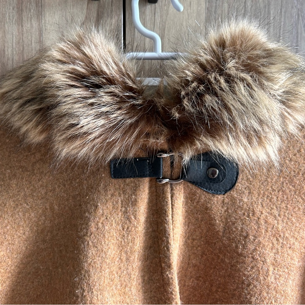 Faux Fur Poncho